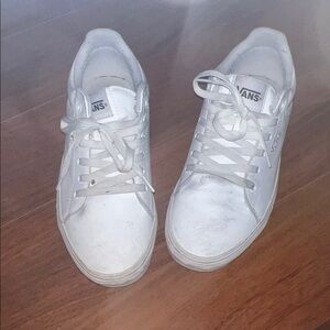 Vans Classic White Lace-Up Sneakers